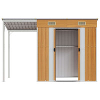 Geräteschuppen Metall Schleppdach 277cm Gerätehaus Stahl Verzinkt