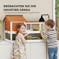 Schildkrötenhaus Holzgehege Zweistöckig Schildkrötengehege Lampenhalter