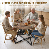 Esstisch Rund 100cm Küchentisch 4 Personen Industriedesign Tisch