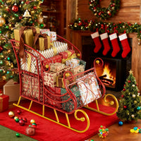 Weihnachtsschlitten Metallschlitten Schlittenkorb Weihnachtsdekoration Schlitten