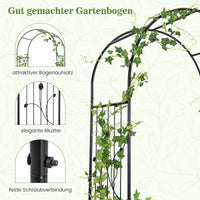 Rosenbogen Metall Blumentopf Torbogen Rankgitter Gartenbogen 220cm