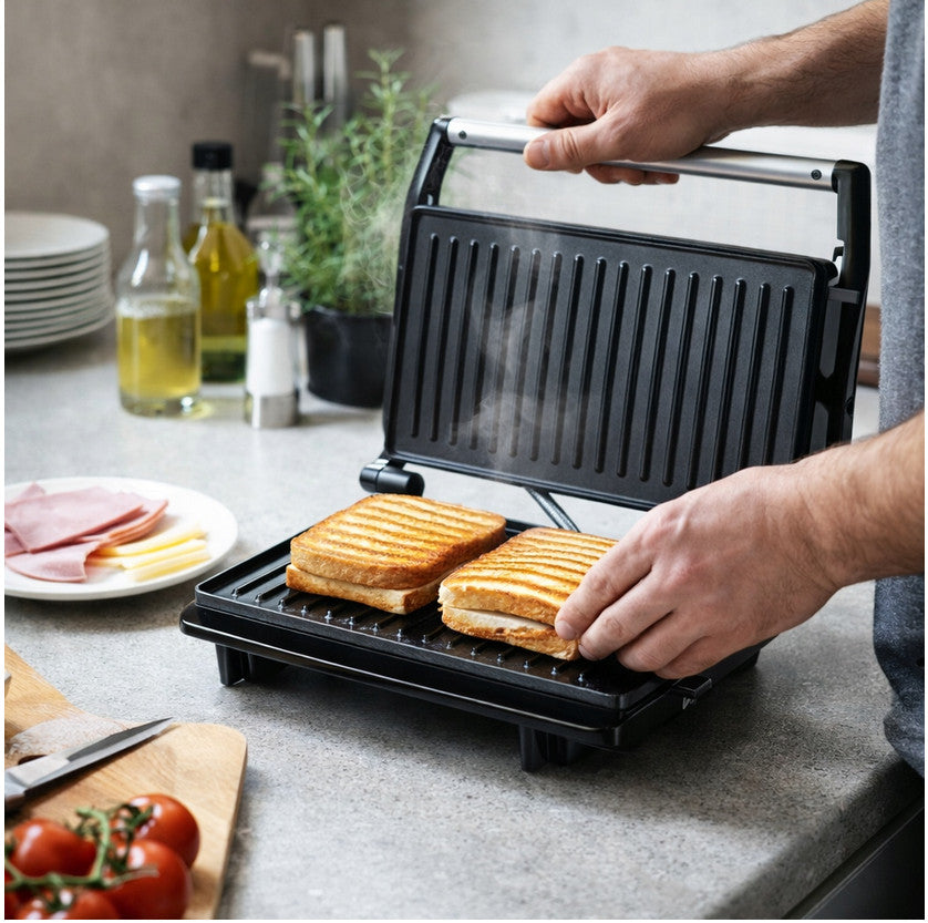 Kontaktgrill Elektrogrill 2200W Grillplatte Sandwichgrill Panini Küche
