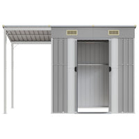 Gerätehaus Metall Schleppdach 277x107x181cm Geräteschuppen Stahl