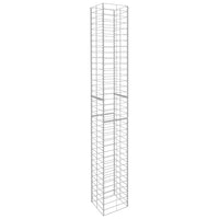 3x Gabionenkorb Verzinkter Stahl 197cm Steinkorb Gabionen Säule Wand