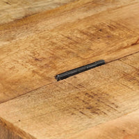 Antik Couchtisch Mangoholz 70x70x40cm Beistelltisch Bewegbar