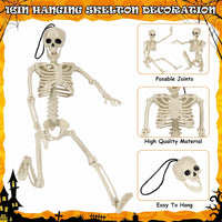 Halloween Skelett 5 Figuren Spinnen Dekoration Spinnennetz Deko