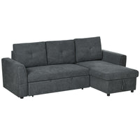 Schlafsofa Ecksofa Bettfunktion 3-Sitzer Couch Chaiselongue