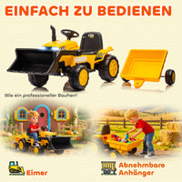 Elektro Bagger Aufsitzbagger Frontschaufel Anhänger Kinderfahrzeug