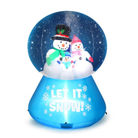 Aufblasbare Schneemann Familie 180cm LED Weihnachtsdeko Beleuchtet