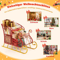 Weihnachtsschlitten Metallschlitten Schlittenkorb Weihnachtsdekoration Schlitten
