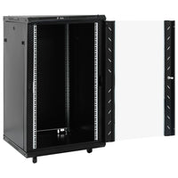 Netzwerkschrank 18U Serverschrank 19 Zoll Rollen abschließbar 60x60x100