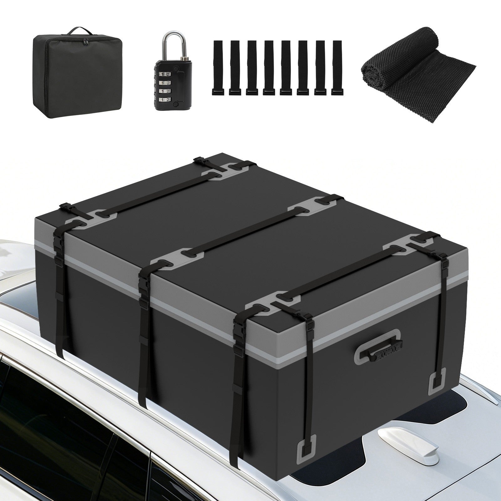 Dachbox Dachtasche Dachträgerbox Faltbar 600L Wasserdicht