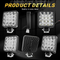 10x 48W LED Arbeitsscheinwerfer 12V 24V Offroad Traktor LKW Bagger