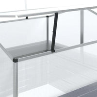 2x Hochbeet Gewächshaus Silber Anzuchtbeet Frühbeet 100x100x85cm