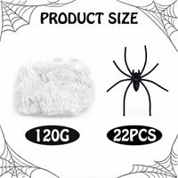 Halloween Skelett 5 Figuren Spinnen Dekoration Spinnennetz Deko
