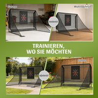 Golf Trainingsnetz Abschlagnetz Ballrücklauf Seitenschutz 304x217cm Outdoor
