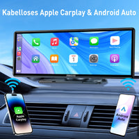 1026 Zoll 4K Wireless Carplay Android Auto Display Dashcam GPS Touchscreen