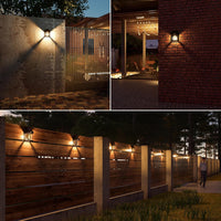2x LED Solarlampen Außen Bewegungsmelder Wandleuchten Garten IP65