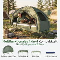 Feldbett Camping Set 4in1 Zelt Outdoor Bett