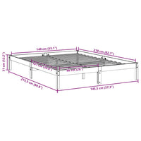 Massivholzbett Kiefernholz Einzelbett Holzbett 140x210cm