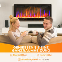 Elektrokamin Wandkamin 1800W Heizung Kamin Elektro Heizen