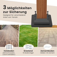 Pavillon 3x3,6m Pergola Ausziehbar Dach Metallrahmen Gartenpavillon