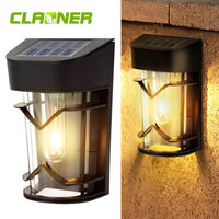 4x LED Solarleuchten Außen Wandlampe Gartenlampe Beleuchtung
