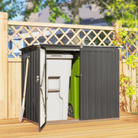 Mülltonnenbox 2 Tonnen Abschließbar Box Verzinkter Stahl 150x80x117cm