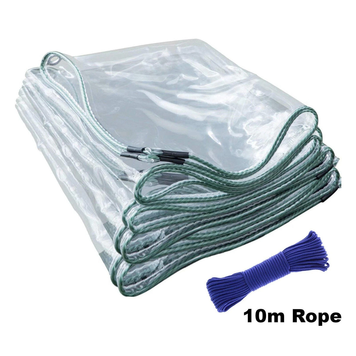 2x6m Transparente Plane Ösen Abdeckplane Schutzplane Wasserdicht