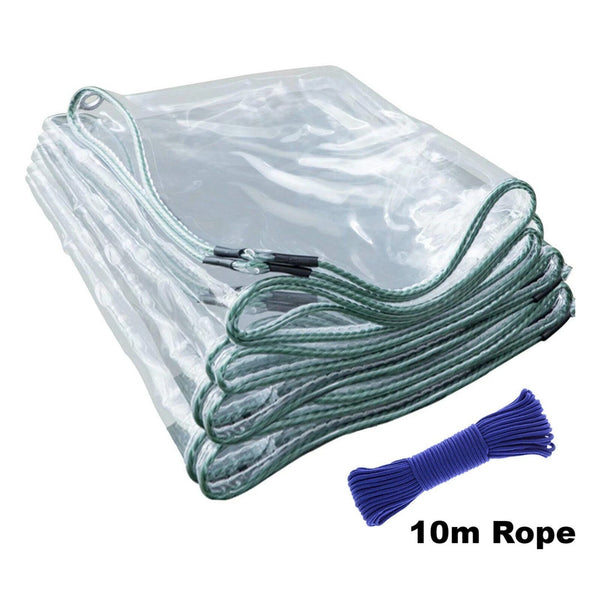 2x6m Transparente Plane Ösen Abdeckplane Schutzplane Wasserdicht