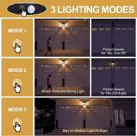 2x LED Solarlampen Außen Bewegungsmelder Wandleuchten Garten IP65