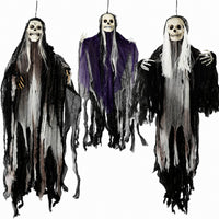 Halloween Skelett Geist 3er Set Geister Deko Gruselig Dekoration