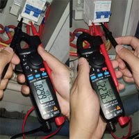 Stromzange AC DC TRMS Mini Amperezange Leckstrom Erdschluss 1mA 6000 Counts