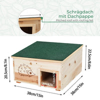 Igelhaus Labyrinth Eingang Igelhotel Igelhütte Holz Wetterfest Bausatz