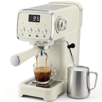 Siebträgermaschine Espressomaschine Milchaufschäumer 1350W Kaffeemaschine