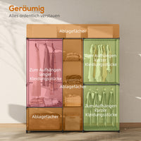 Kleiderschrank 182x43x185cm Offen Schrank Kleiderbügel