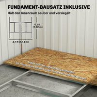 Gerätehaus Geräteschuppen Gartenhaus 281m² Stahl Pultdach Schiebetür