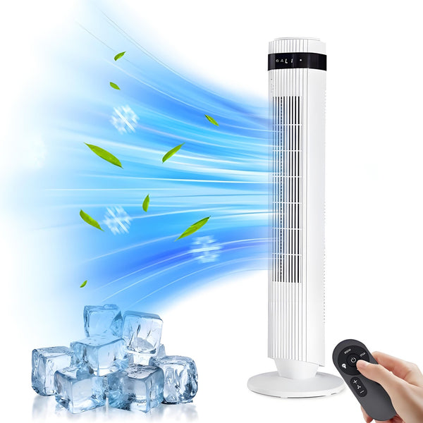 Turmventilator Fernbedienung 60W Touch Timer Oszillierend 90cm Weiss