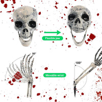Halloween Totenkopf Skelett Schädel Skeletthände Deko Partyzubehör