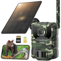 4G LTE Wildkamera Handyübertragung APP 27K Solar SIM Karte 64GB Nachtsicht