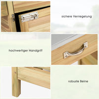 Pflanztisch Gärtnertisch Tannenholz 112x46x125cm Gartenschrank Blumentisch