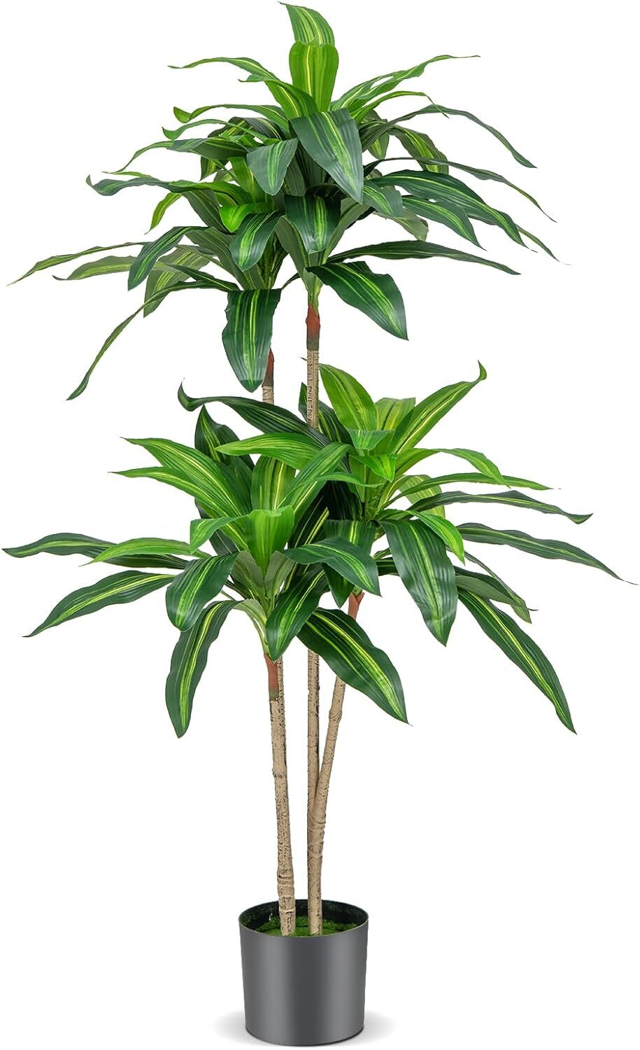 Kunstpflanze Dracena Zimmerpflanze Palme Drachenbaum Topf