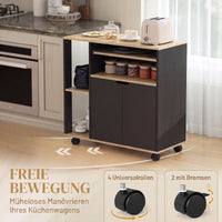 Küchenwagen Servierwagen Rollwagen Schrank Rollen 80x40x82cm Wagen