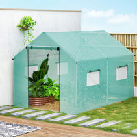 Foliengewächshaus 2x3x2m Gewölbt Treibhaus Rollfenster UV-Schutz