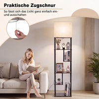 172cm Stehleuchte Regal E27 Standleuchte Bücherregal Stehlampe Ablage