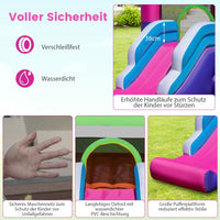 Hüpfburg Aufblasbar Sonnendach Rutsche Springburg Kinder Spielburg