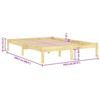 Bettgestell Massivholz Kiefer 140x200cm Doppelbett Holzbett