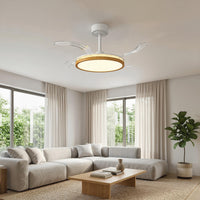 Deckenventilator LED Beleuchtung einziehbare Flügel Ventilator Lampe