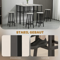 Essgruppe 6-teilig Bartisch Barhocker Industrial Esszimmer