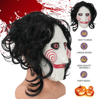 Halloween Vollkopfmaske Horror Jigsaw Maske Cosplay Kostüm